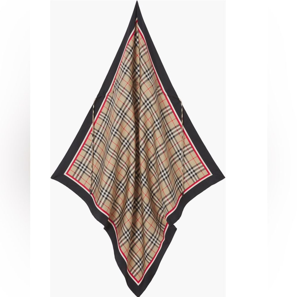 Burberry Vintage Check Drawcord Silk Scarf - Picture 5 of 8